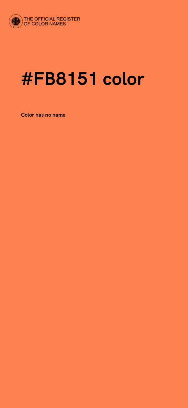 #FB8151 color image