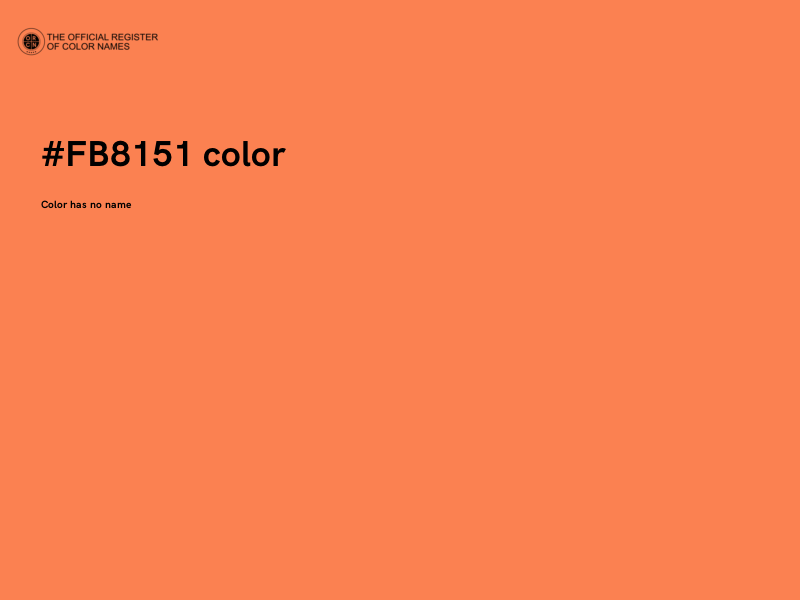 #FB8151 color image