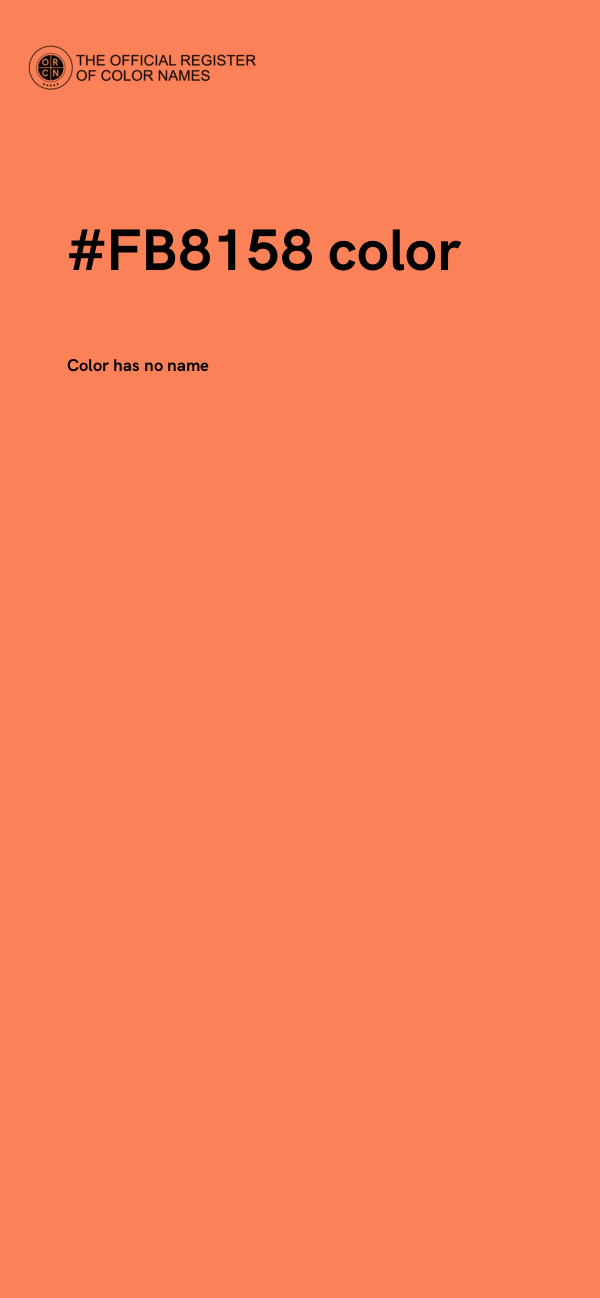 #FB8158 color image
