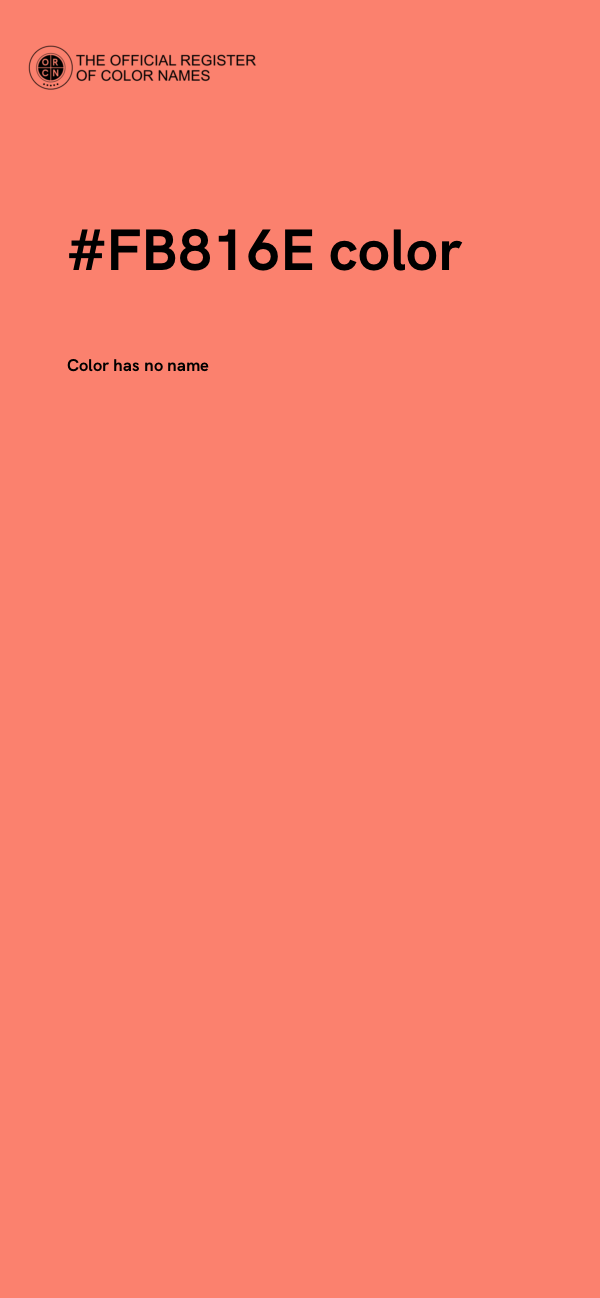 #FB816E color image