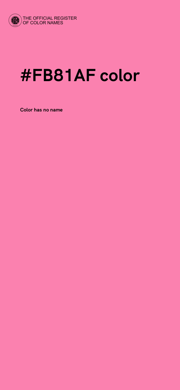 #FB81AF color image