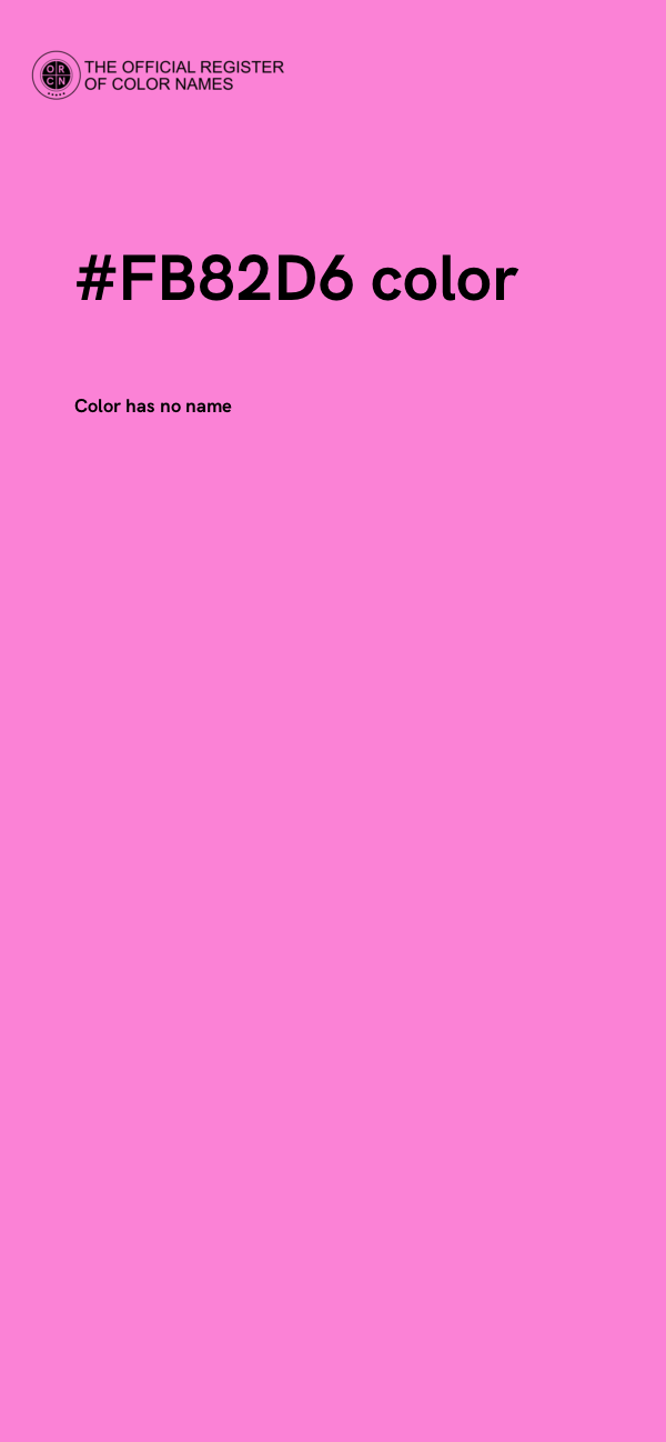 #FB82D6 color image