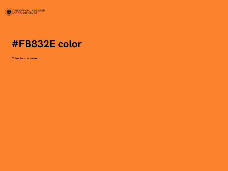 #FB832E color image