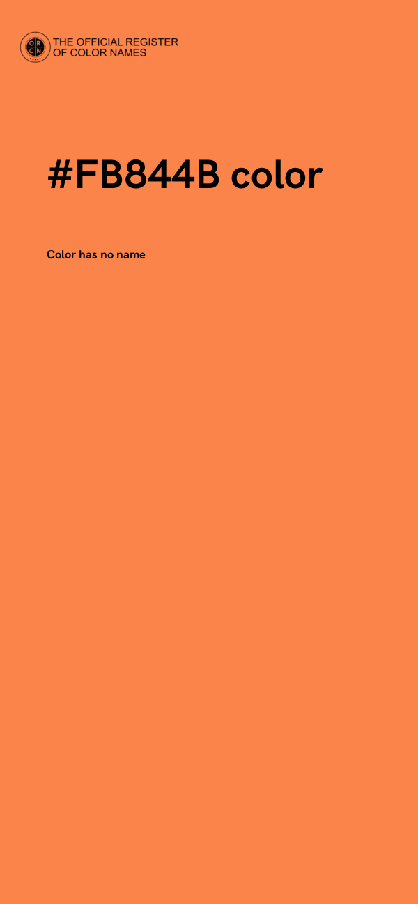 #FB844B color image