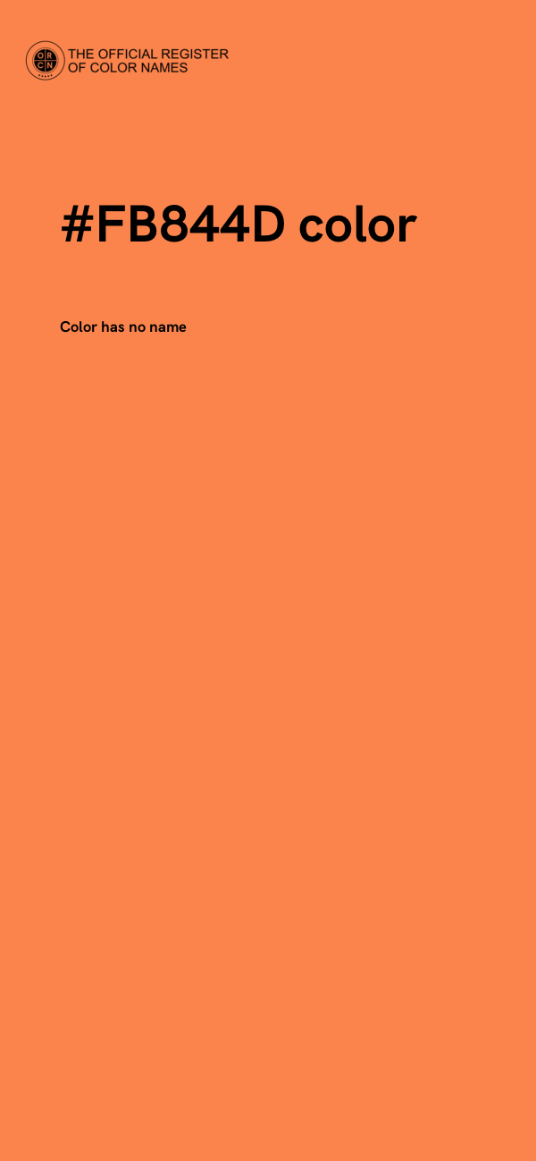 #FB844D color image