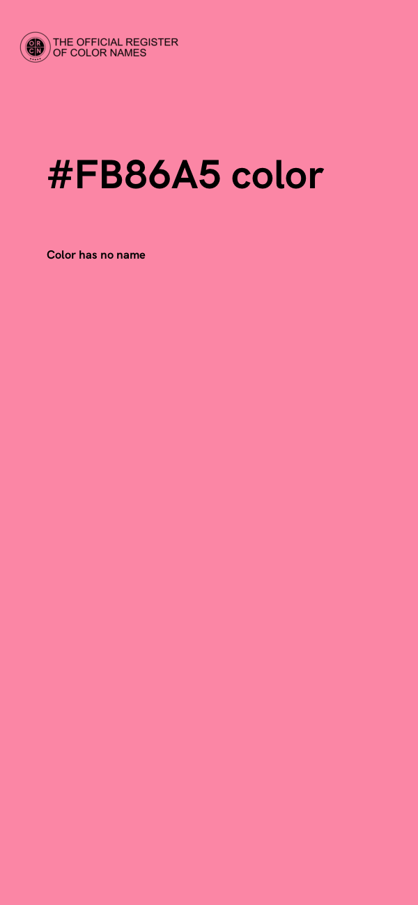 #FB86A5 color image