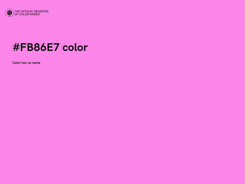#FB86E7 color image