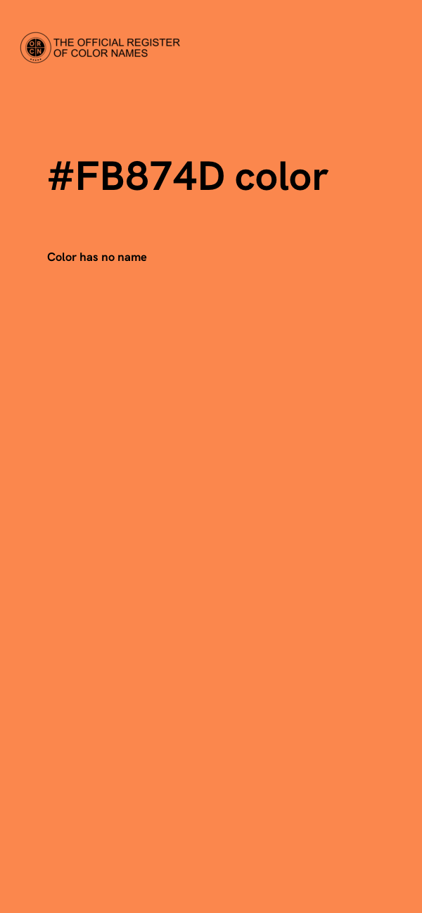 #FB874D color image