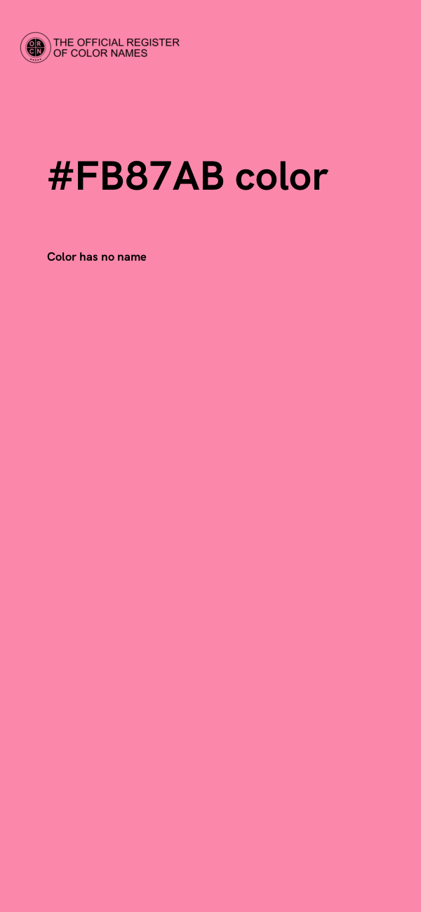#FB87AB color image