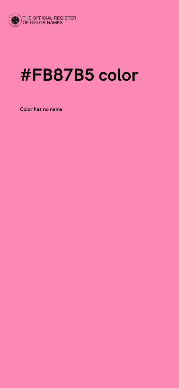 #FB87B5 color image