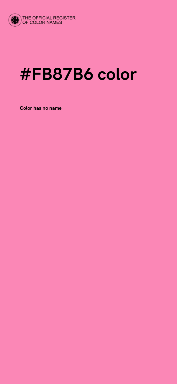 #FB87B6 color image