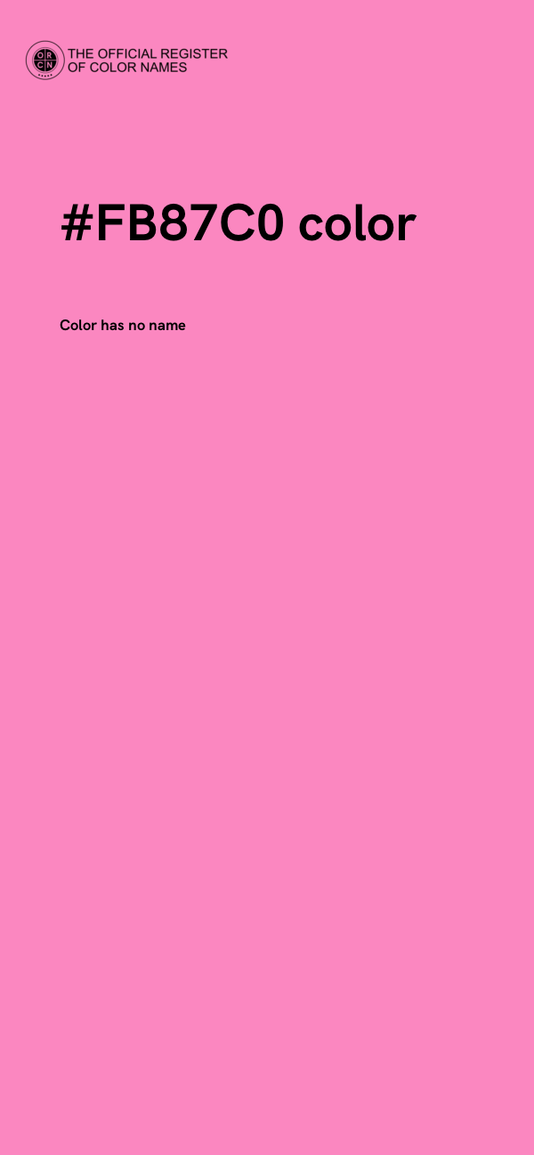 #FB87C0 color image