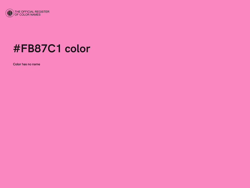 #FB87C1 color image