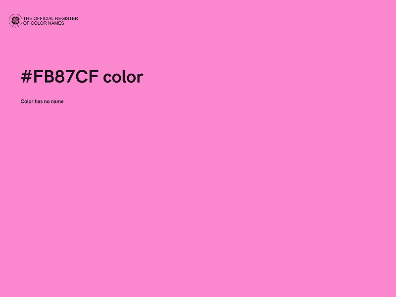 #FB87CF color image