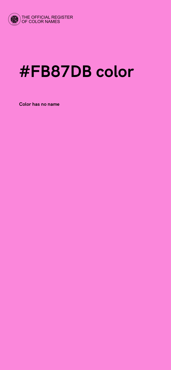 #FB87DB color image
