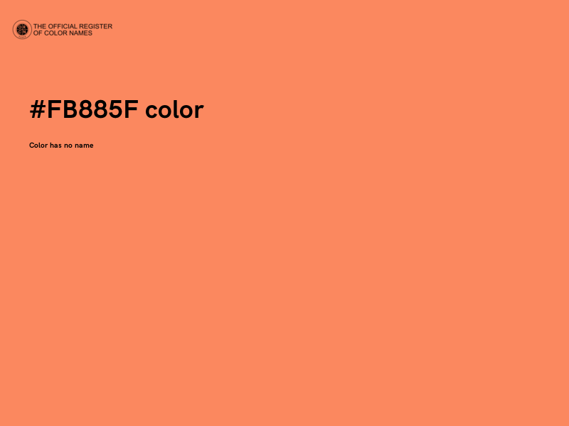 #FB885F color image