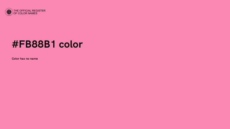 #FB88B1 color image