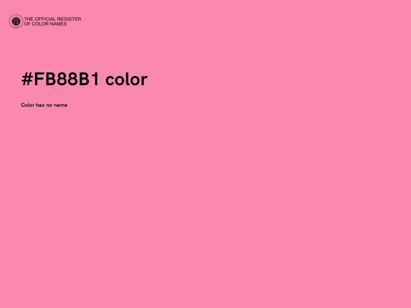 #FB88B1 color image