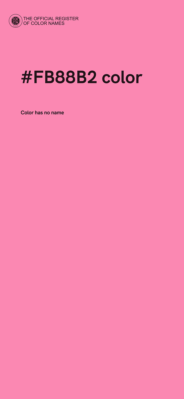 #FB88B2 color image