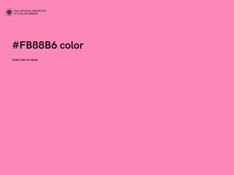 #FB88B6 color image