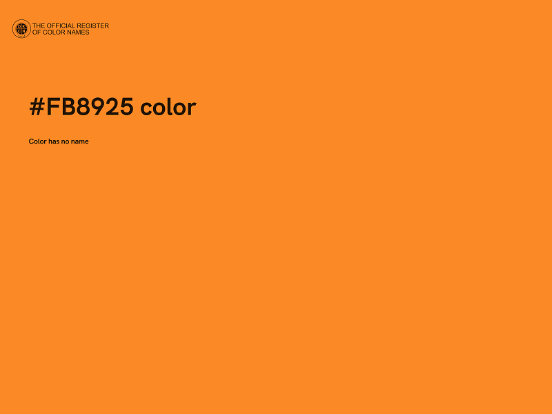 #FB8925 color image