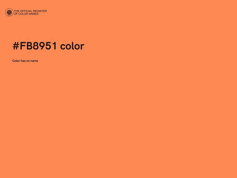 #FB8951 color image