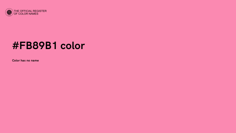 #FB89B1 color image