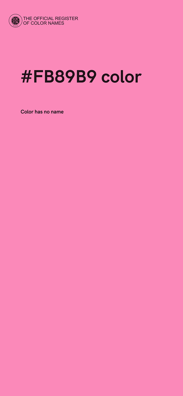 #FB89B9 color image