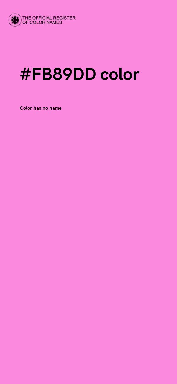 #FB89DD color image
