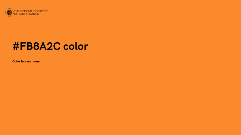 #FB8A2C color image