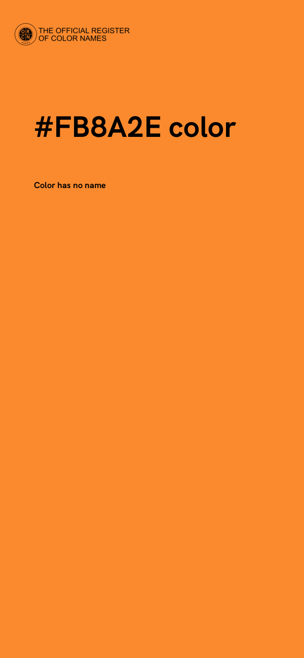 #FB8A2E color image