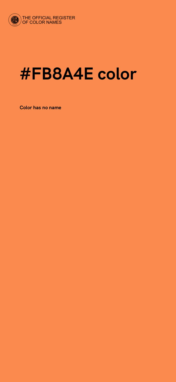#FB8A4E color image