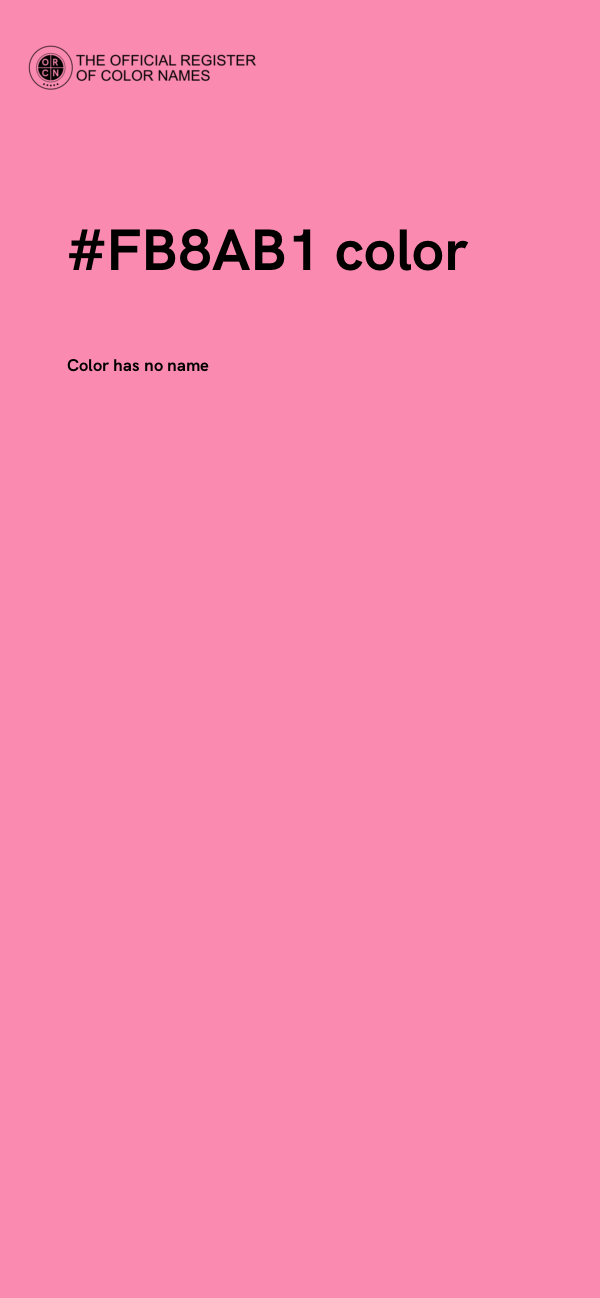 #FB8AB1 color image