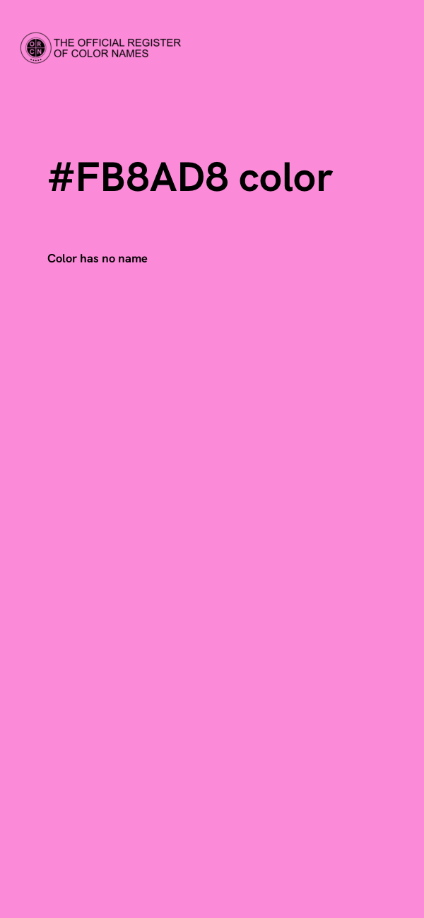 #FB8AD8 color image