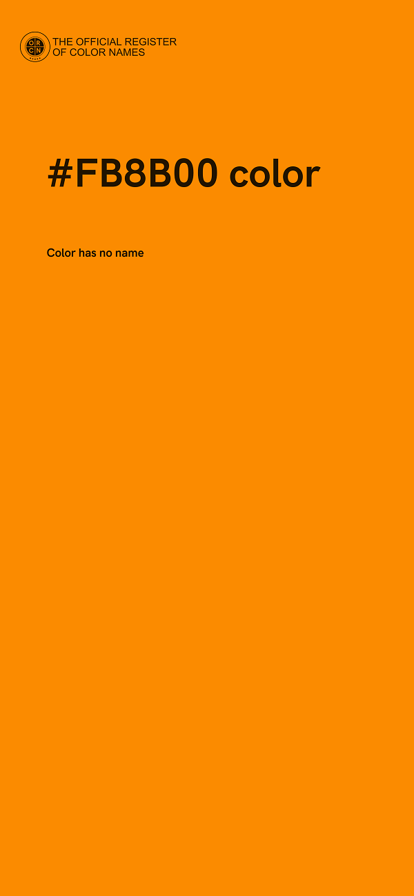 #FB8B00 color image
