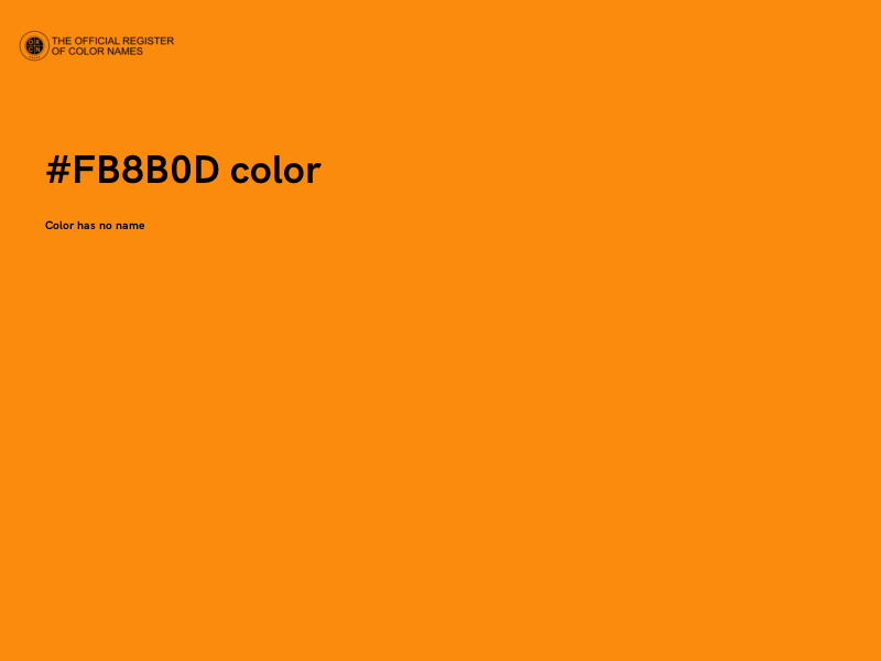 #FB8B0D color image