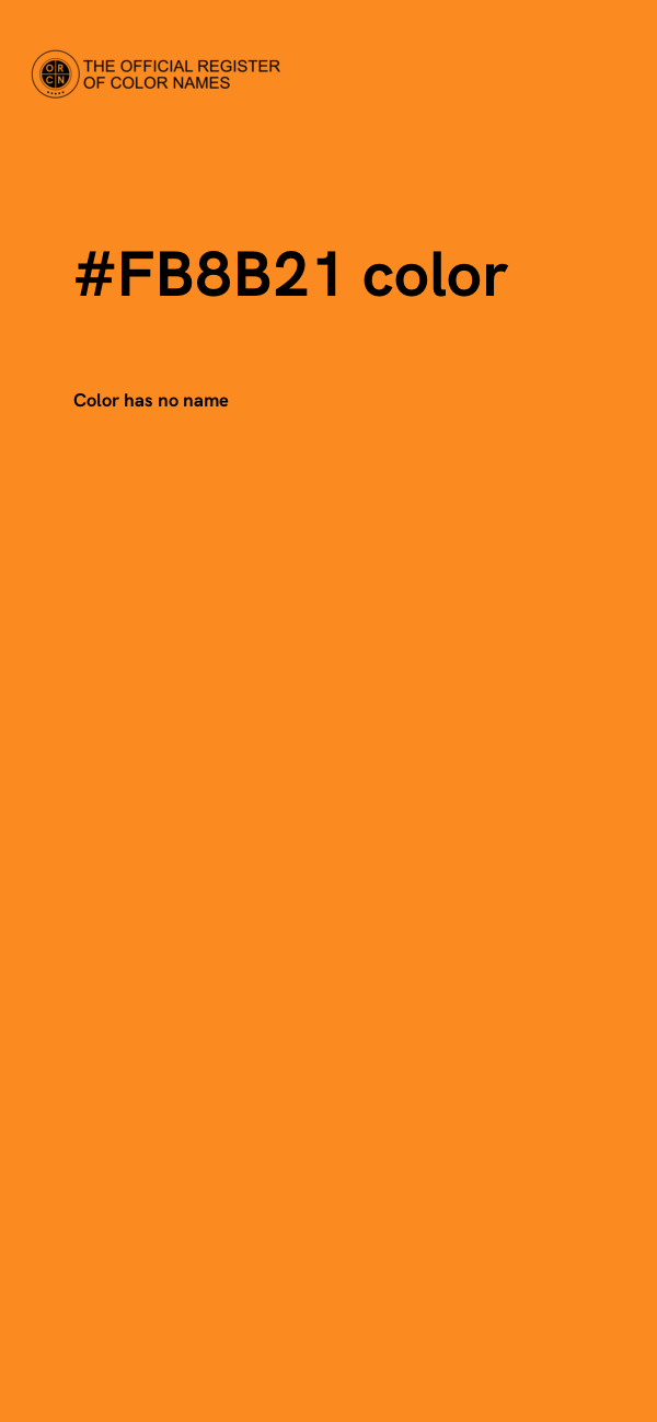 #FB8B21 color image