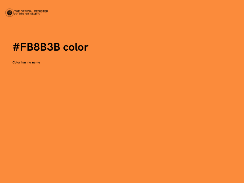 #FB8B3B color image