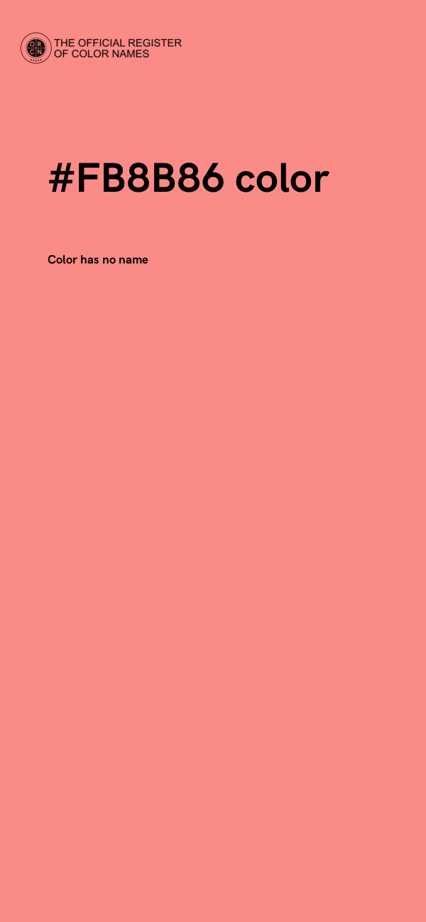 #FB8B86 color image