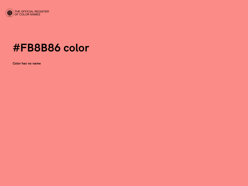 #FB8B86 color image