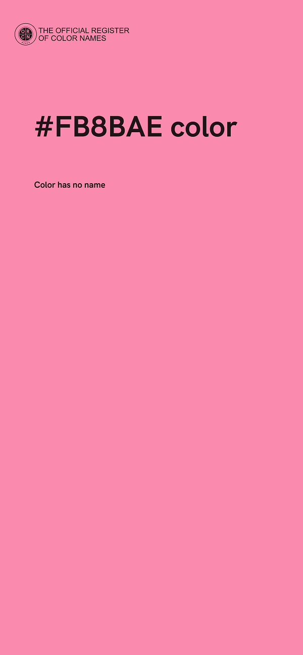 #FB8BAE color image