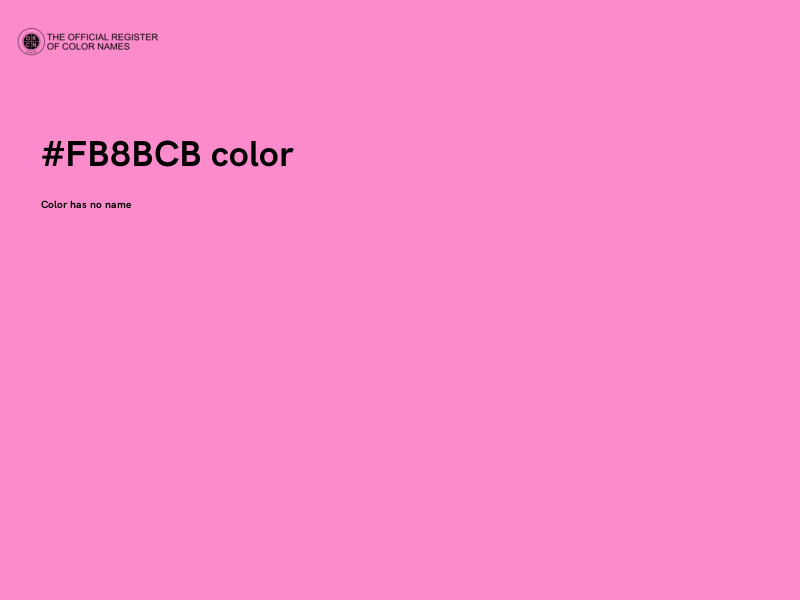#FB8BCB color image