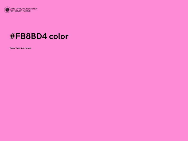 #FB8BD4 color image