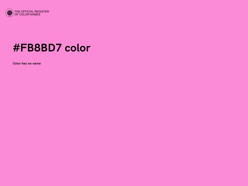 #FB8BD7 color image