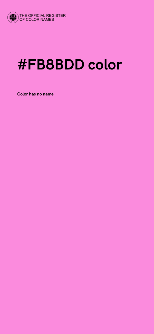 #FB8BDD color image