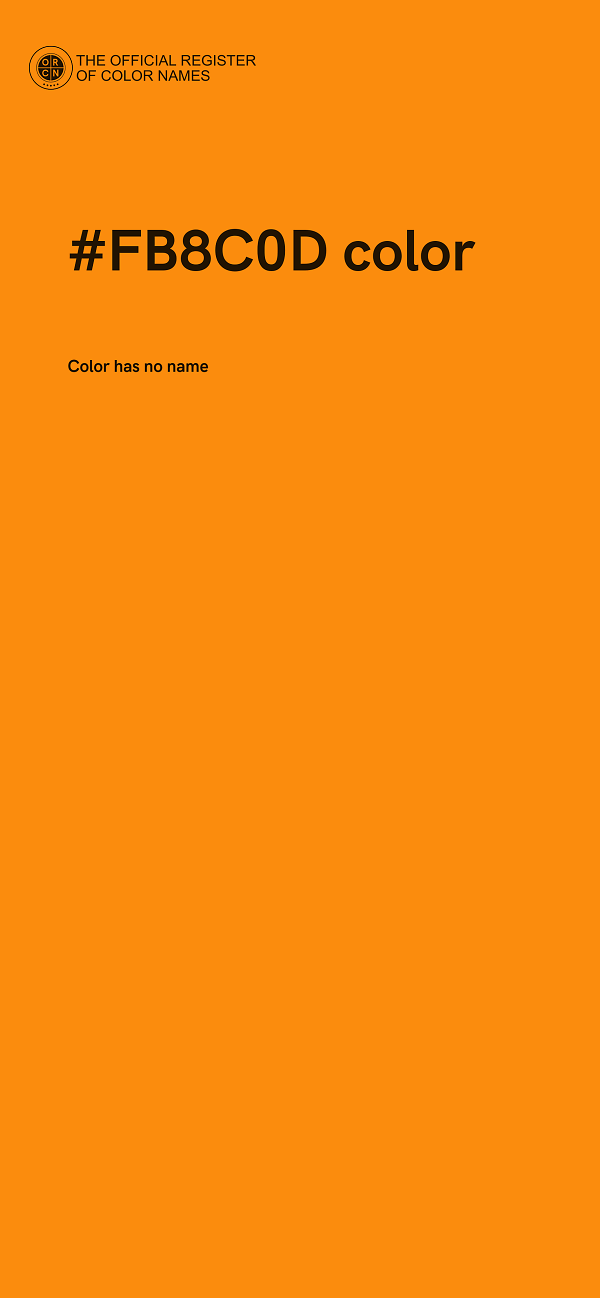 #FB8C0D color image