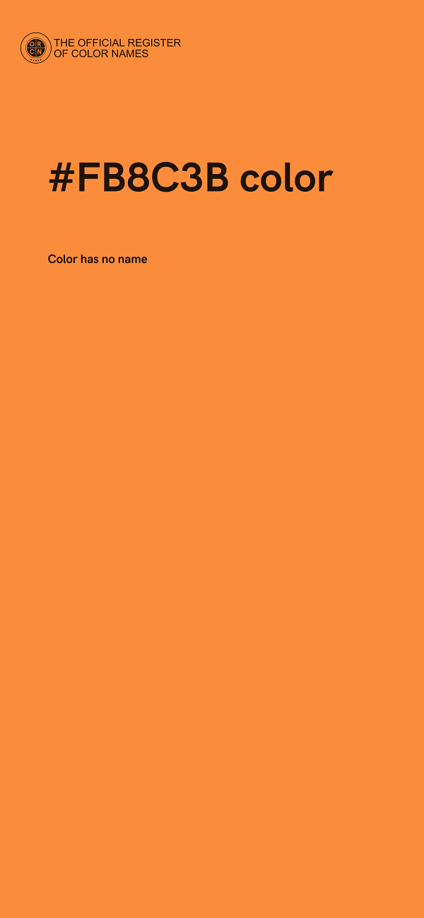 #FB8C3B color image