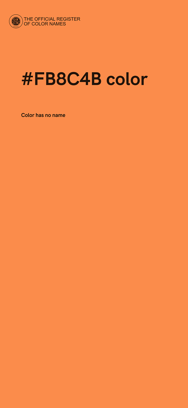 #FB8C4B color image