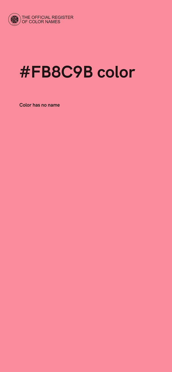 #FB8C9B color image