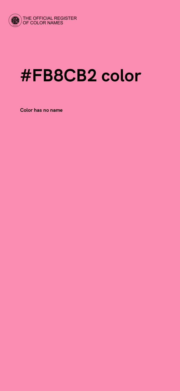 #FB8CB2 color image